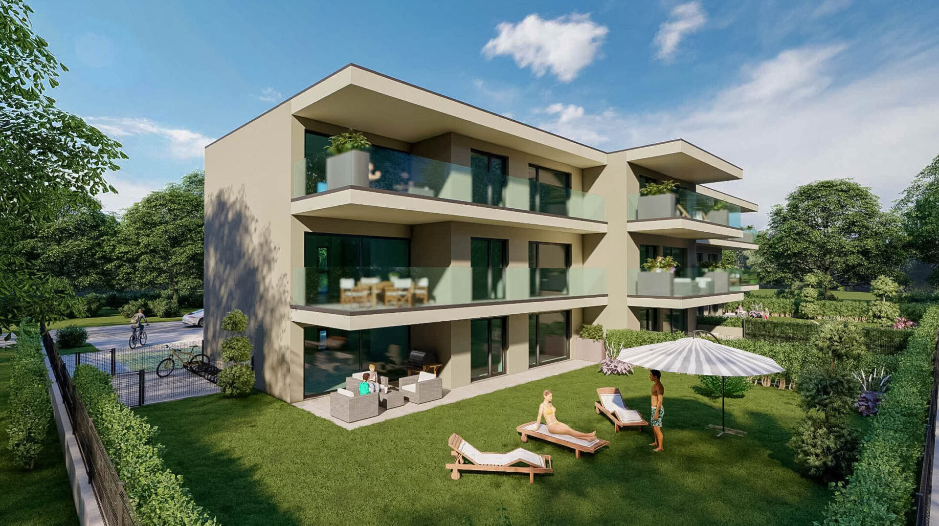 Moderno appartamento con grande giardino in vendita ad Arbedo Castione