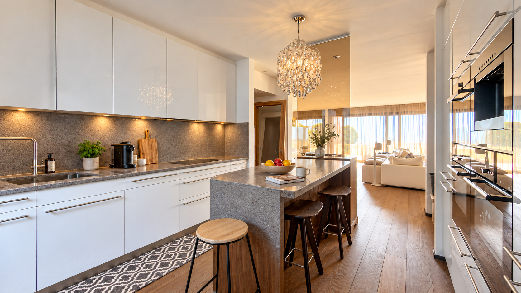 Elegant and prestigious apartment with a garden for sale in Porza