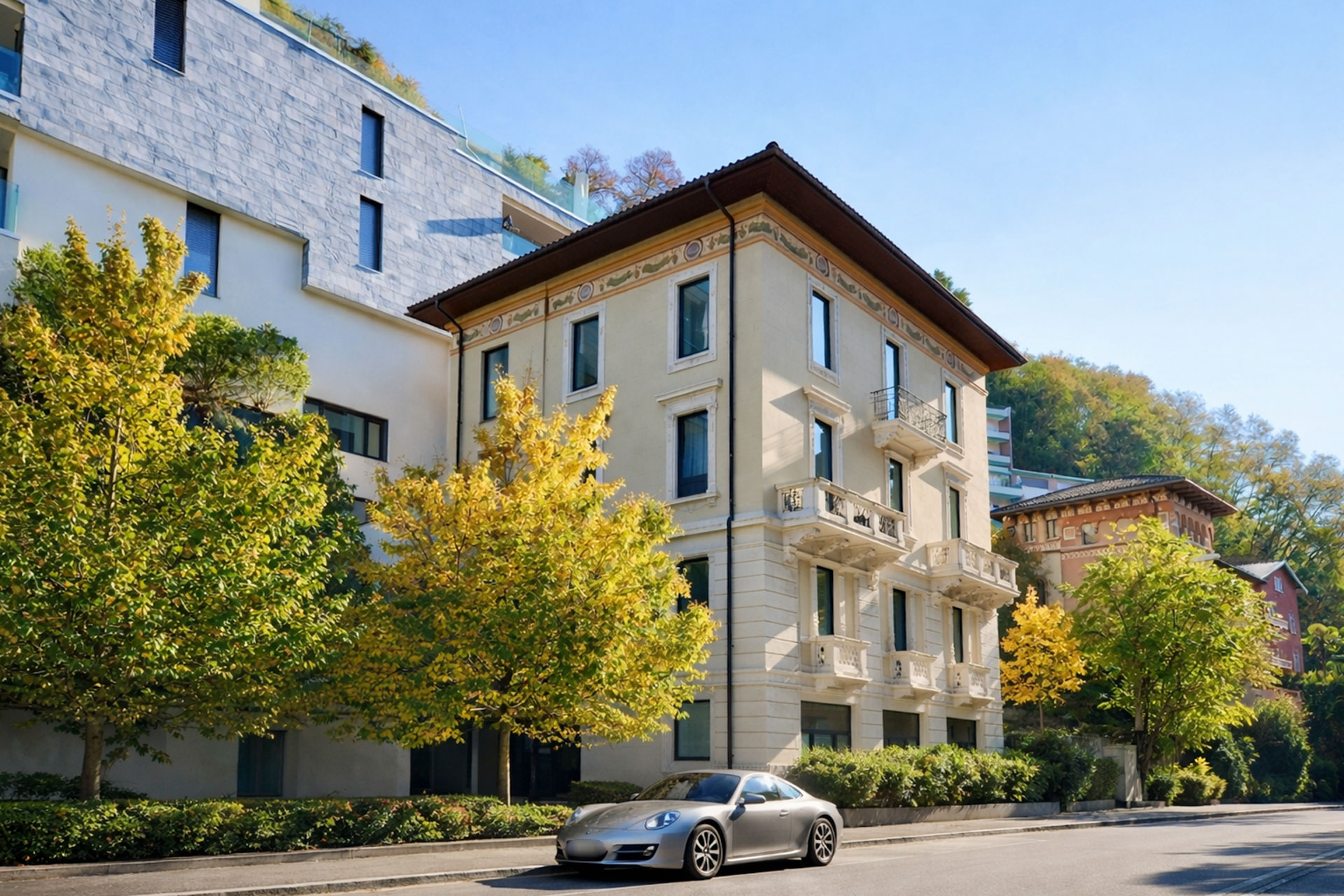 2,5-Zimmer-Duplex-Wohnung in historischer Villa zu verkaufen in Castagnola