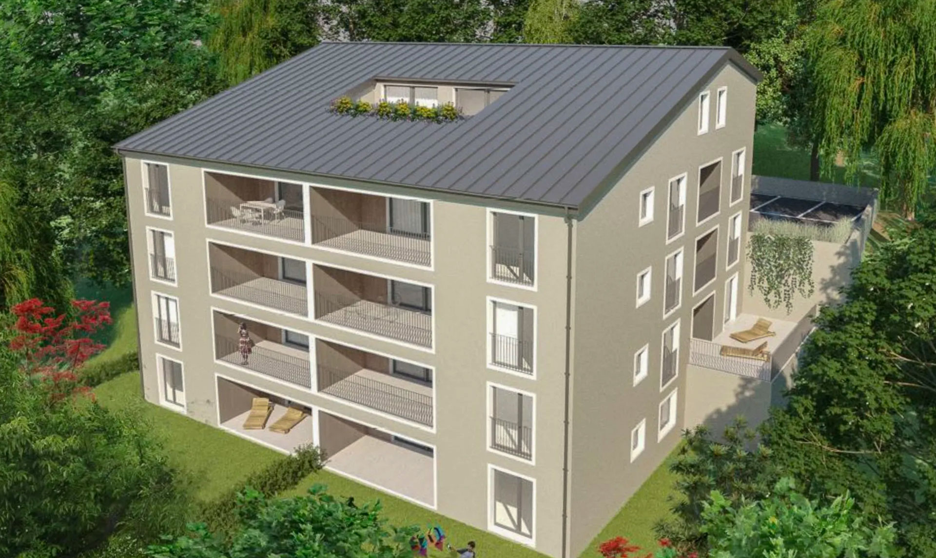 Wohnung mit Garten als Anlageobjekt in Vacallo