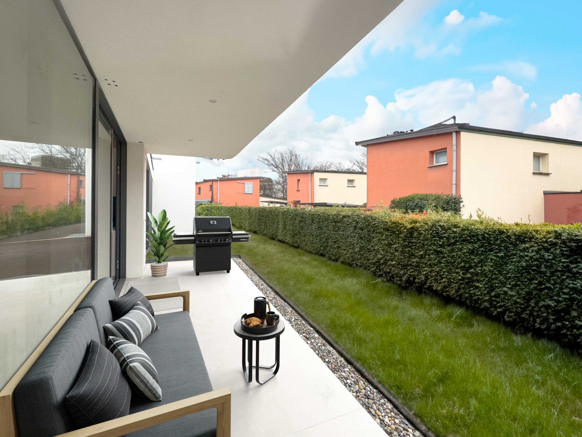 Moderne Reihenhausvilla mit Garten zu verkaufen in Cadempino