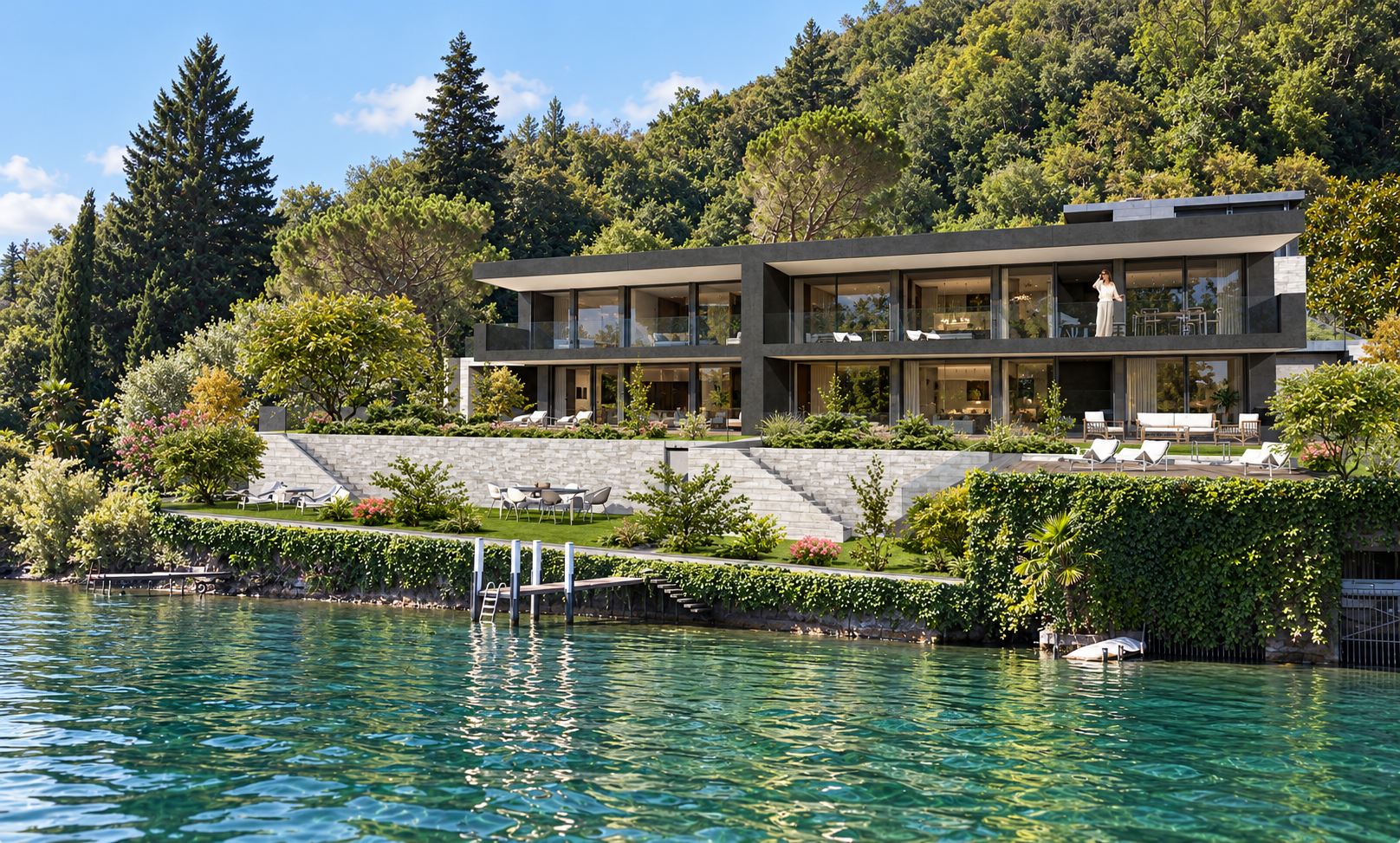 Luxury lakeside villa for sale in Melide Luxury lakeside villa for sale in Melide