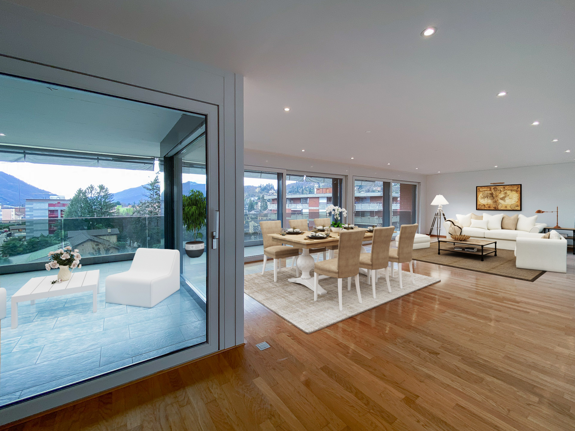 Gorgeous 4.5-room penthouse with large terrace for sale in Agno