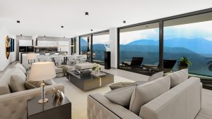 Scenografico ed esclusivo attico di lusso fronte lago di Lugano