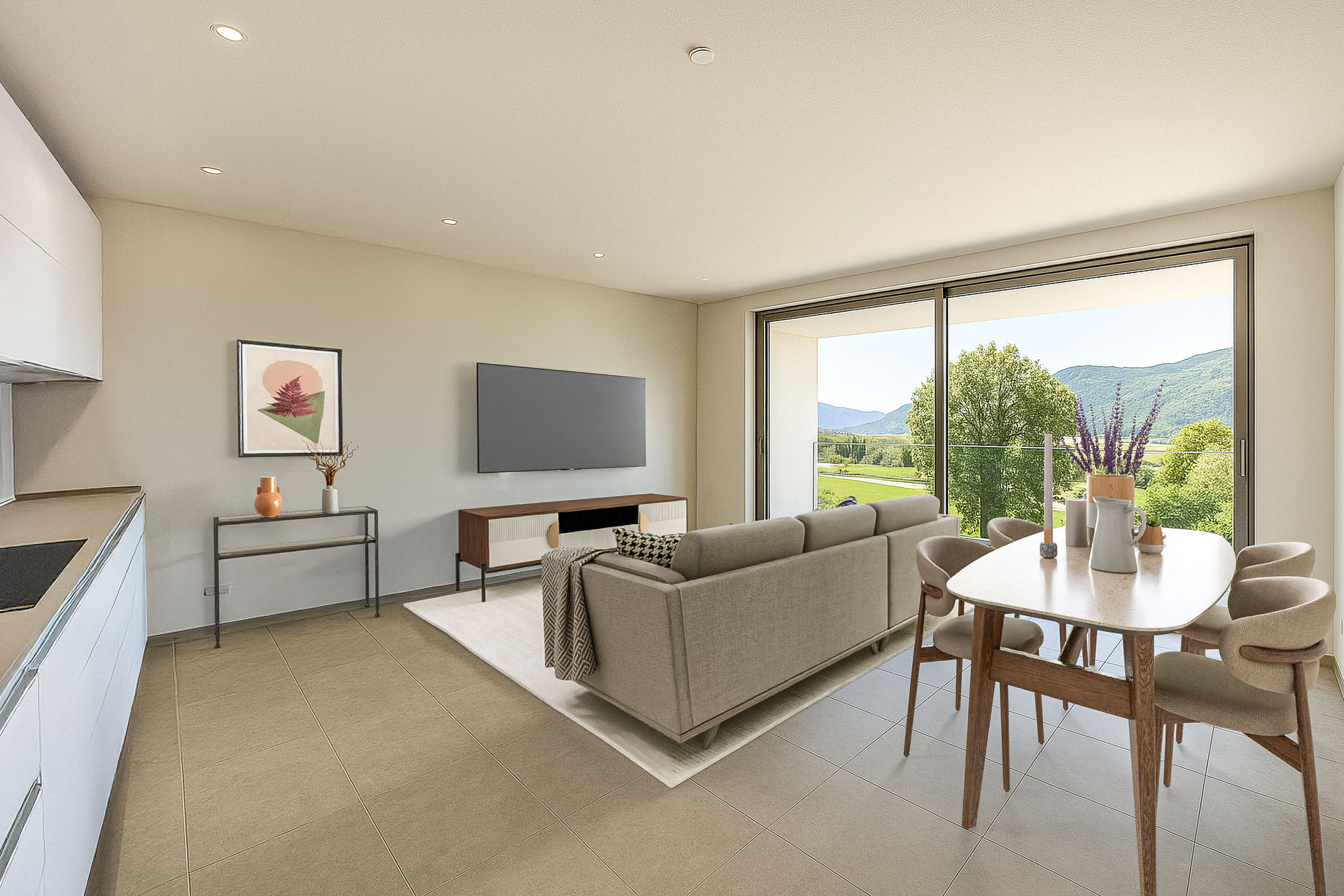 Nuovo appartamento 3.5 locali con giardino in vendita a Vezia