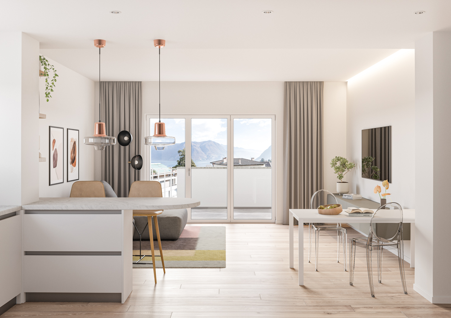 3.5-Zimmer-Wohnung mit Seeblick in Lugano zu verkaufen