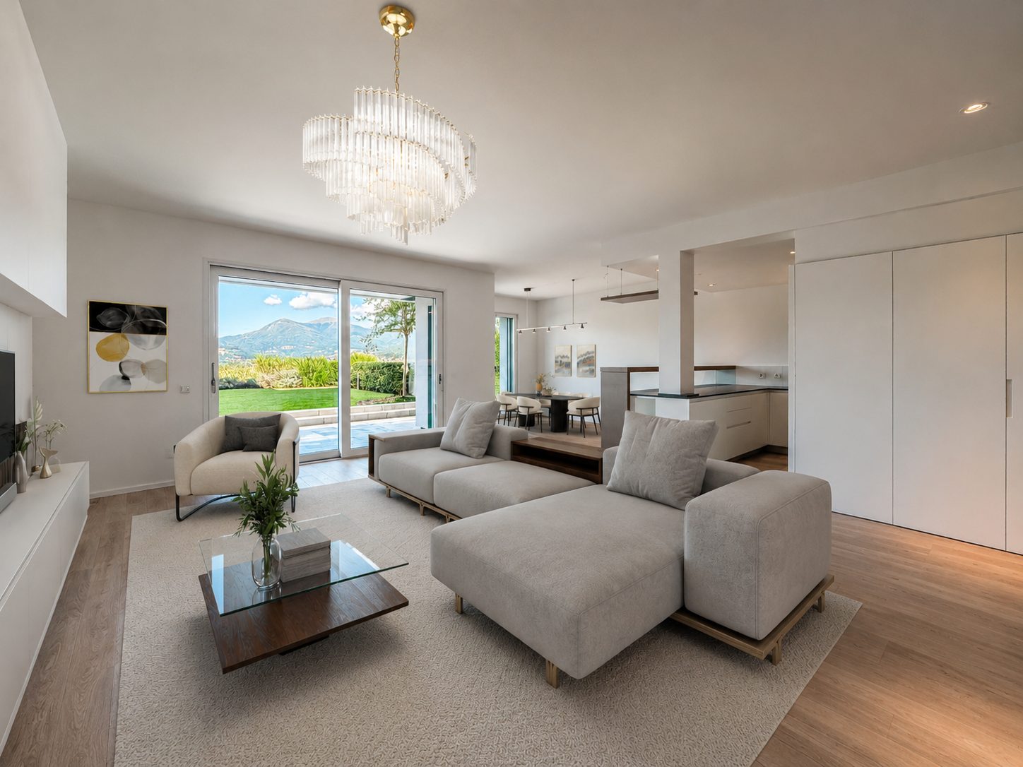 Luxuriöse Wohnung mit Seeblick in Paradiso zu verkaufen