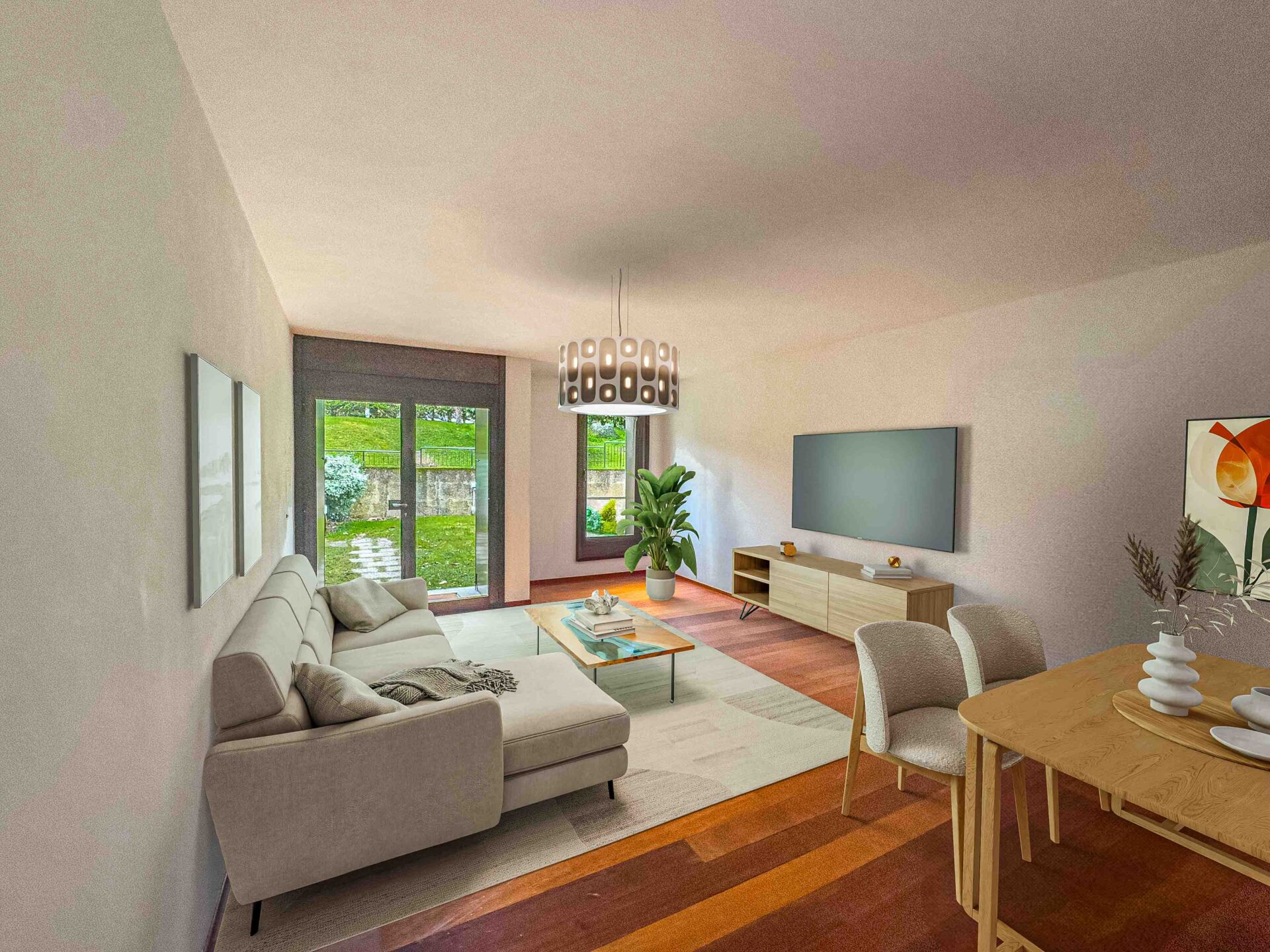 Apartment with small garden for sale in Collina d’Oro