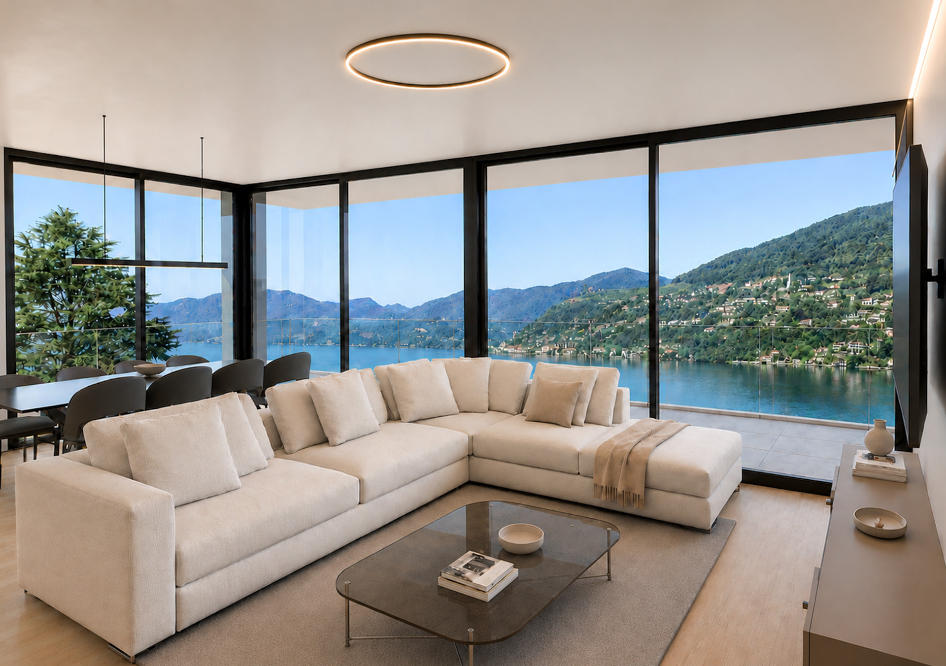Villa vista lago in costruzione in vendita a Brusino Arsizio