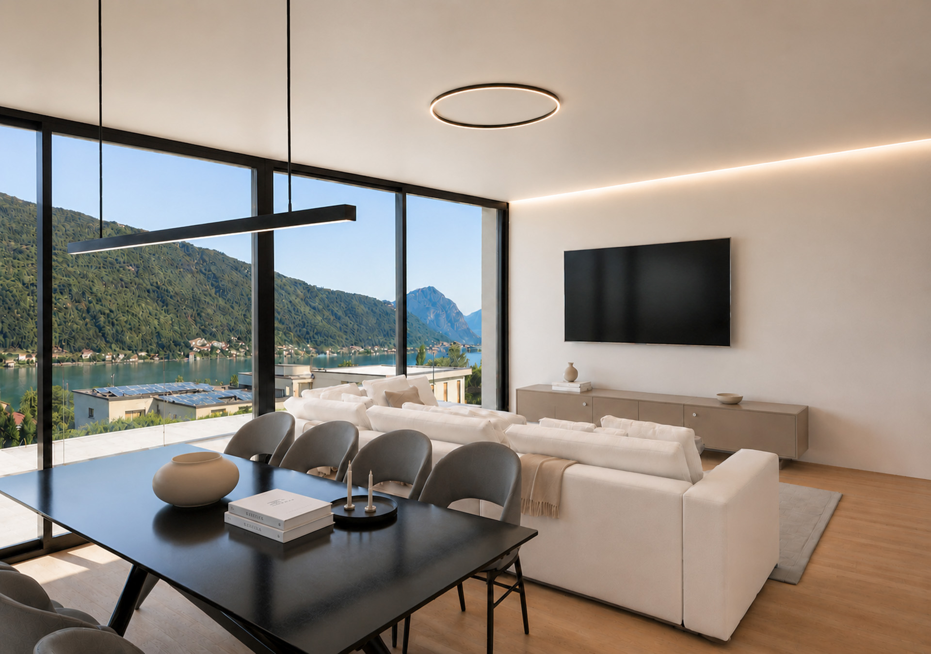 Villa vista lago in costruzione in vendita a Brusino Arsizio