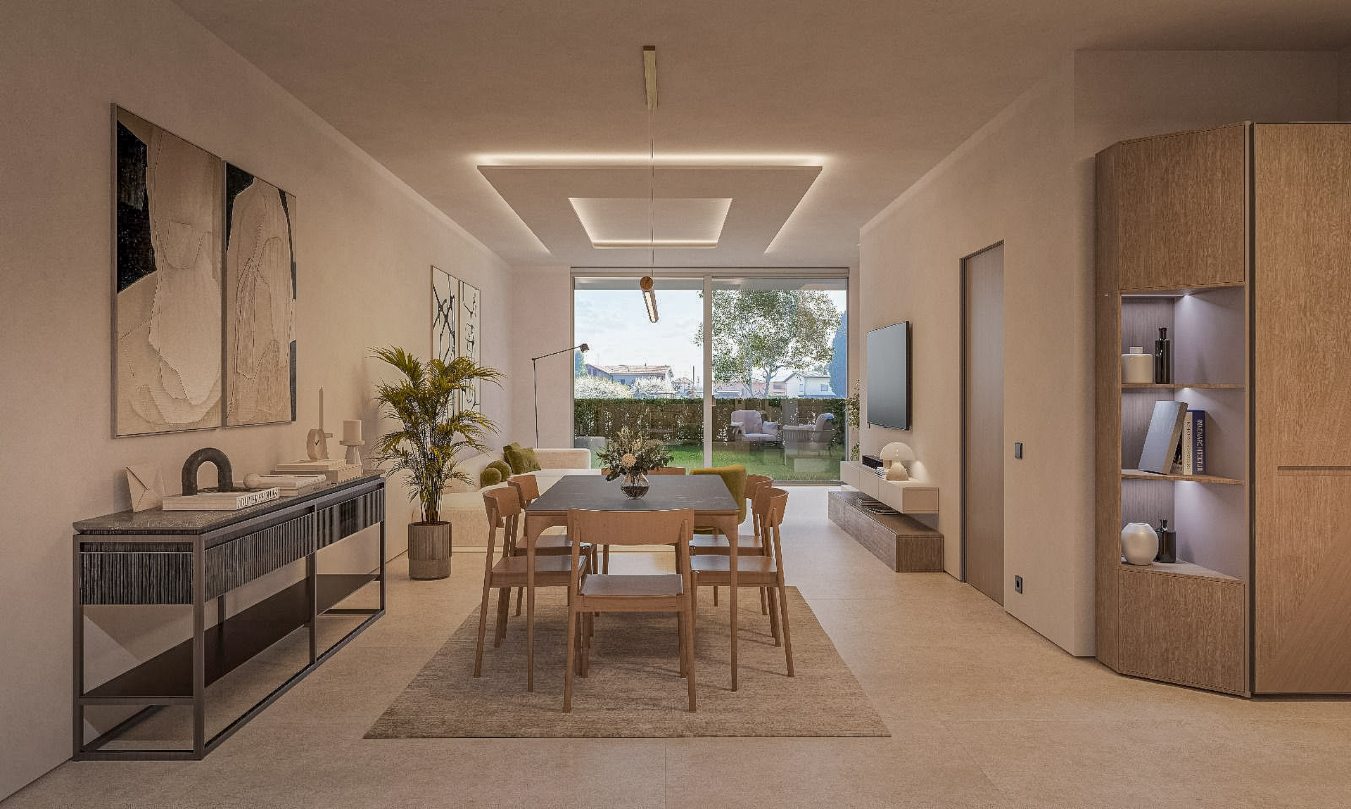 Modern townhouse for sale in Caslano in an area in the green and within walking distance of the lake