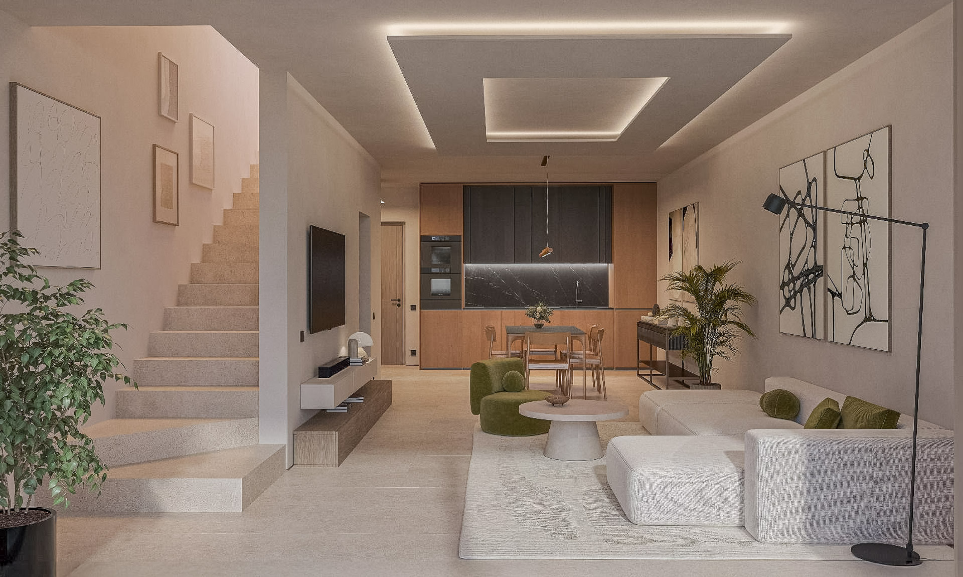 Modern townhouse for sale in Caslano in an area in the green and within walking distance of the lake