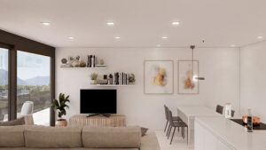 Moderno appartamento 2.5 locali con terrazzo vista lago in vendita a Massagno