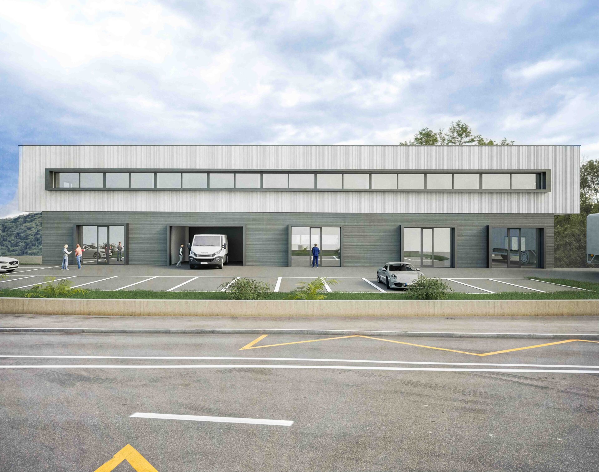 Locali uso ufficio in affitto a Stabio in uno stabile di prossima edificazione