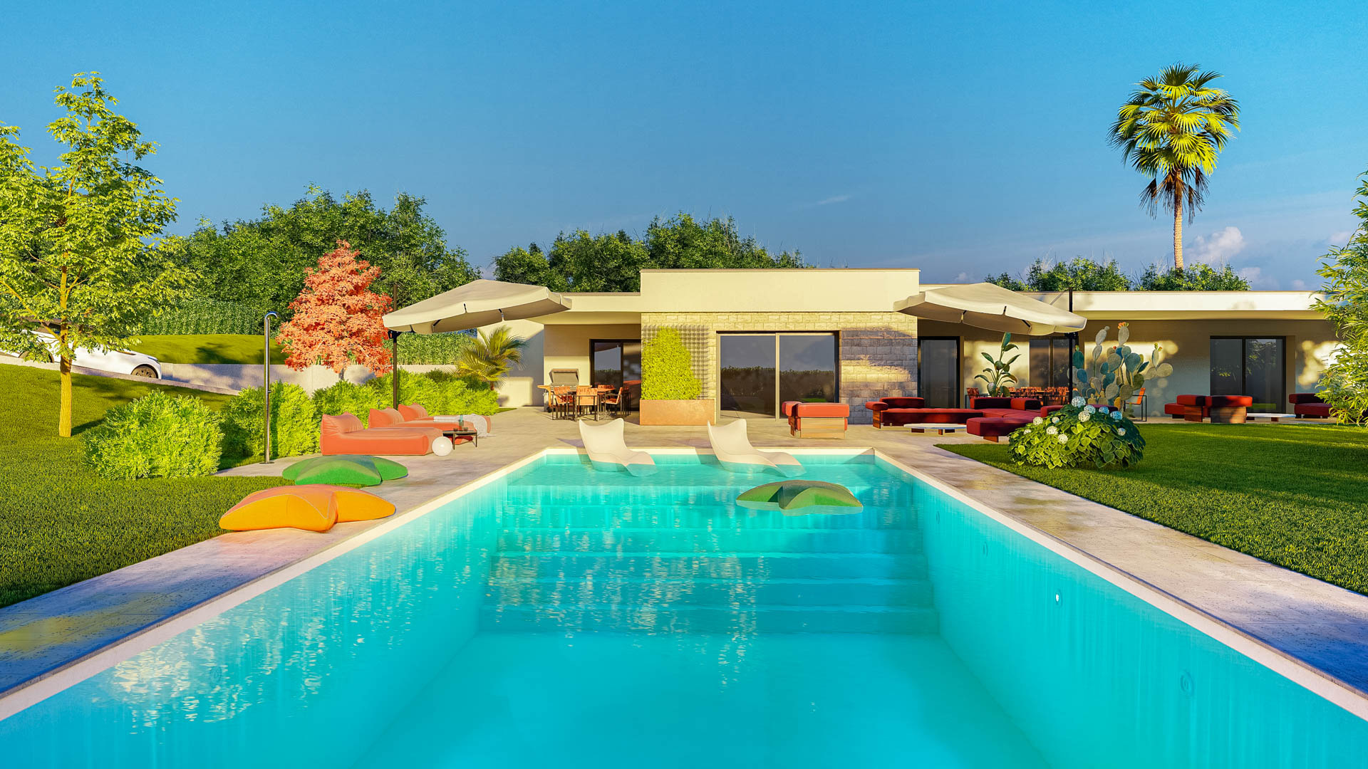 Magnifica villa con piscina in vendita a Coldrerio
