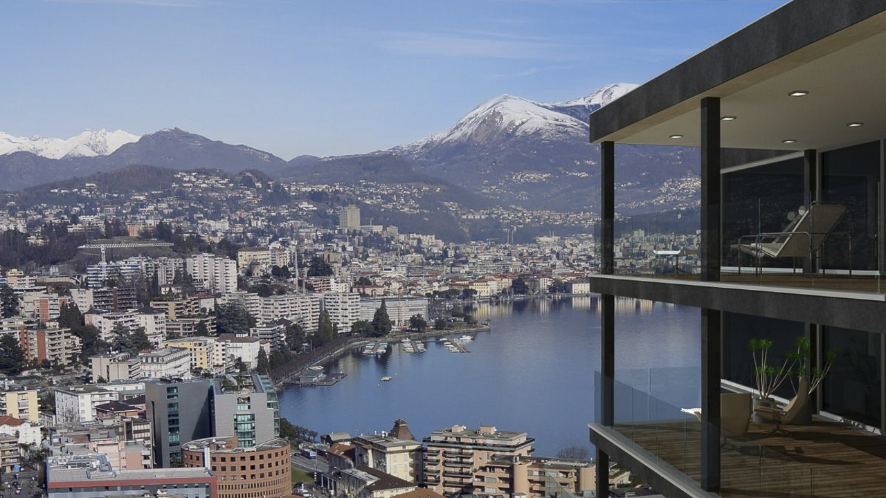 Attico di lusso vista lago in vendita a Paradiso