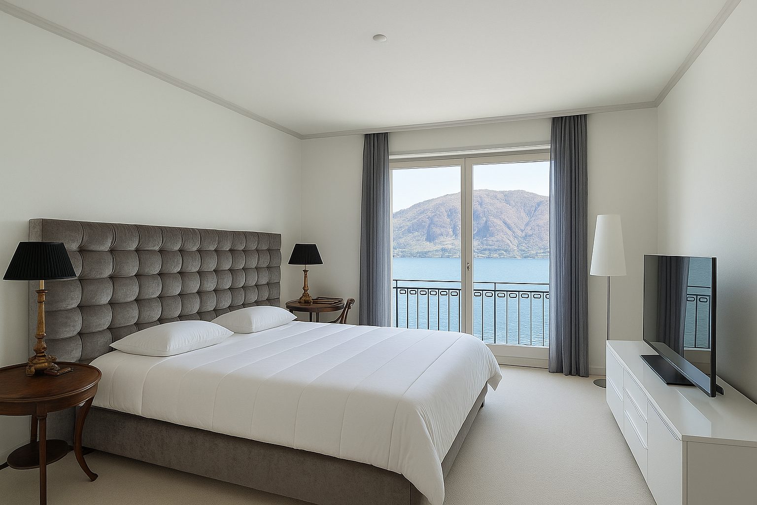 Apartment for sale with magnificent lake view and berth in Bissone